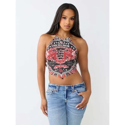 True Religion Women's Buddha Scarf Top In Orange