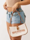 True Religion Women's Canvas Logo Shoulder Bag