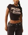 True Religion Women's Cap Sleeve Baddie Baby T-shirt In Brown