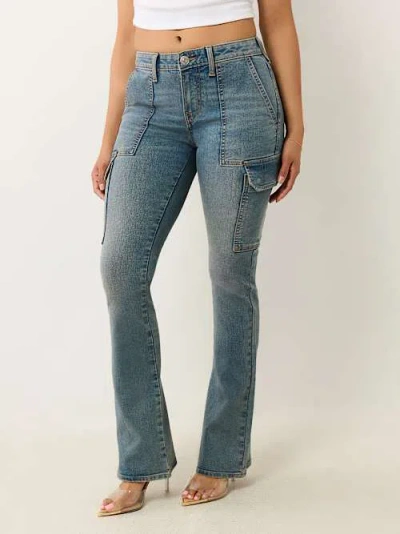 True Religion Women's Cargo Bootcut Jean