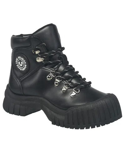 True Religion Women's Chris Lace Up Boot In Black
