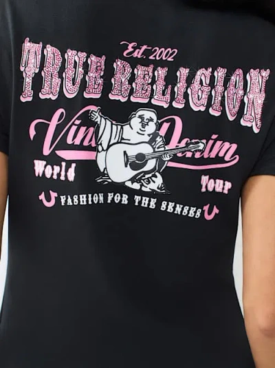 True Religion Women's Classic V-neck T-shirt In Black