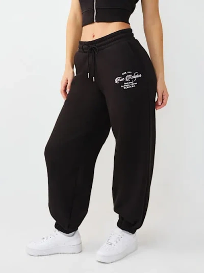 True Religion Women's Crystal Baggy Jogger In Black
