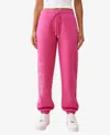 True Religion Women's Crystal Boyfriend Jogger Pants In Pink