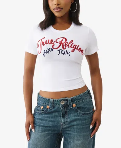 TRUE RELIGION WOMEN'S CRYSTAL BRANDED BABY T-SHIRT