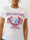 True Religion Women's Crystal Buddha Crew T-shirt In White