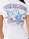 True Religion Women's Crystal Buddha V Neck T-shirt In White