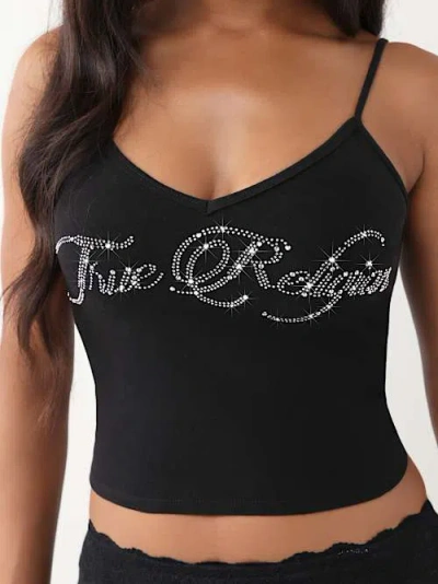 True Religion Women's Crystal Cami Tank Top In Black