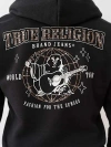 True Religion Women's Crystal Global Logo Zip Hoodie In Black