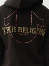 True Religion Women's Crystal Horseshoe Zip Hoodie