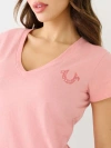 True Religion Women's Crystal Hs Multi Logo T-shirt