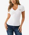 True Religion Embellished Logo Graphic T-shirt In White