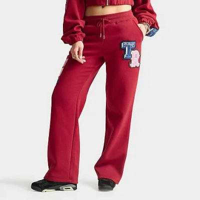 True Religion Women's Crystal Patch Jogger Pants In Red