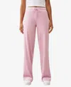 True Religion Women's Crystal Velour Straight Leg Pants In Pink