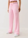 True Religion Women's Crystal Velour Track Pant In Pink