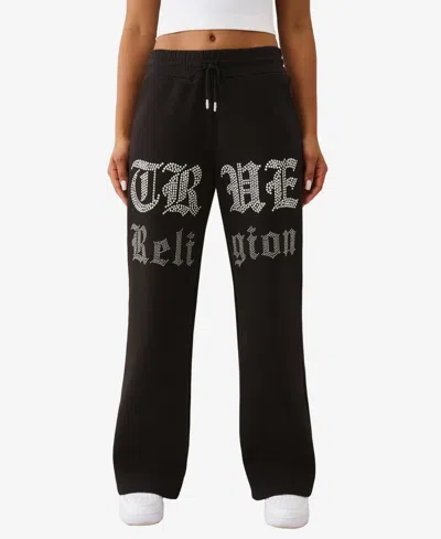 TRUE RELIGION WOMEN'S CRYSTAL WIDE LEG PANTS