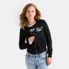 True Religion Women's Crystal Wing Full-zip Hoodie In Jet Black