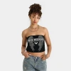 True Religion Women's Crystal Wing Ribbed Tube Top In Black