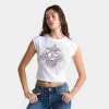 True Religion Women's Crystal Winged Heart Baby T-shirt In Multi
