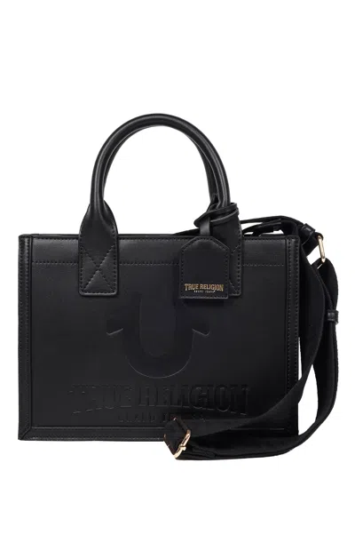 True Religion Women's Debossed Logo Modern Tote Bag In Black