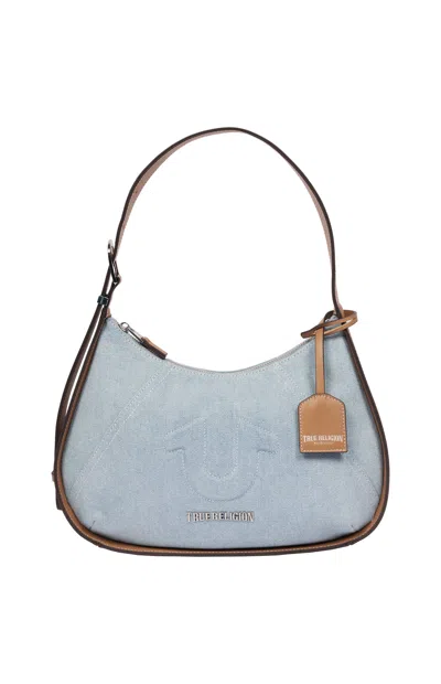 True Religion Women's Denim Raised Horseshoe Hobo Bag In Light Blue