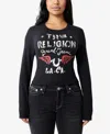 TRUE RELIGION WOMEN'S DISTRESSED WING BABY T-SHIRT