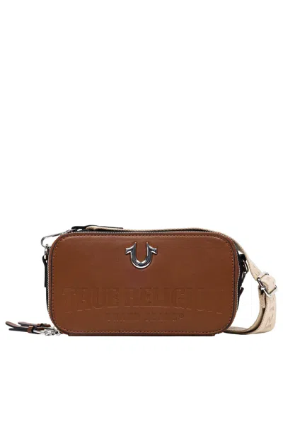 True Religion Women's Double Zip Horseshoe Camera Bag In Brown
