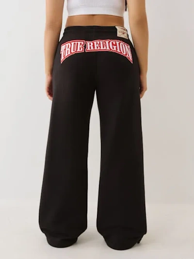 True Religion Women's Embroidered Cinched Sweatpants In Black