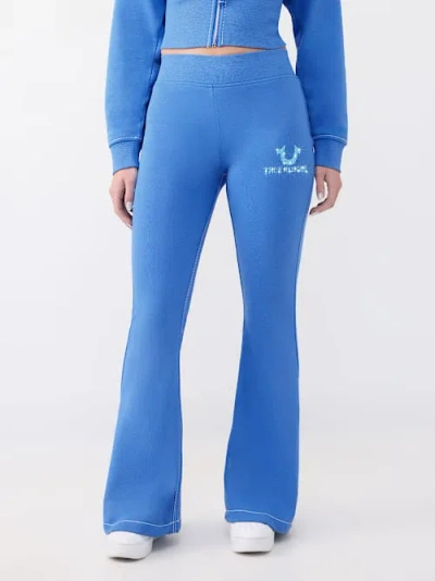 True Religion Women's Embroidered Flare Pant In Blue