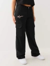 True Religion Logo Cargo Pants In Black