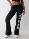 True Religion Foldover Flare Pant In Black