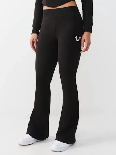 True Religion Women's French Terry Bootcut Sweatpant In Black