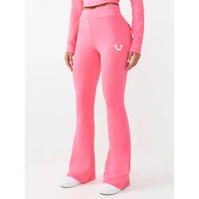 True Religion Women's French Terry Bootcut Sweatpant In Pink