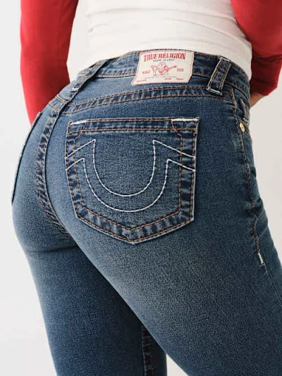 True Religion Women's Halle Big T Super Skinny Jean In Blue