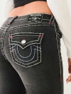 True Religion Women's Halle Super T Mid Rise Super Skinny Jean