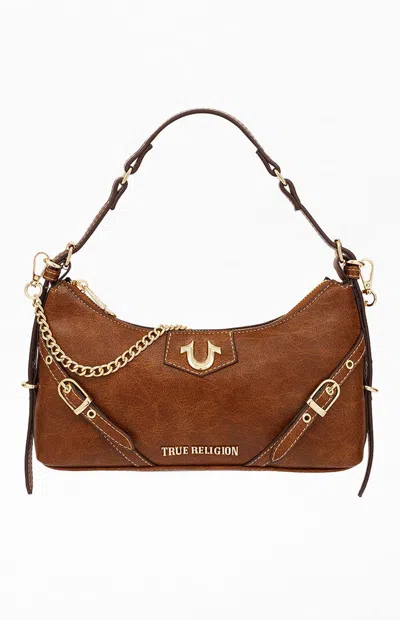 True Religion Women's Horseshoe Belt Baguette Shoulder Bag In Cognac