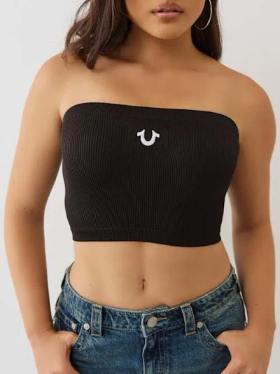 True Religion Women's Horseshoe Seamless Bandeau In Black
