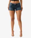 TRUE RELIGION WOMEN'S I LOVE TRUE JOEY ZIP FLY SHORTS