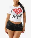True Religion Women's 'i Love ' Baby T-shirt In White