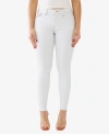 True Religion Women's Jennie Mid Rise Big T Skinny Jeans In Optic White