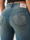 True Religion Women's Jennie Mid Rise Crystal Curvy Skinny Jean In Blue