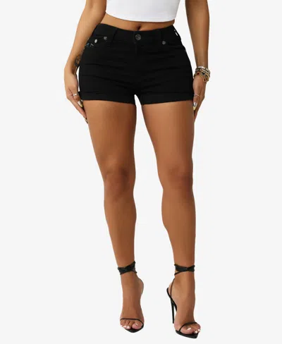 True Religion Women's Jennie Curvy Rolled Short In Black