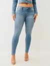 True Religion Women's Jennie Mid Rise Curvy Skinny Jean In Blue