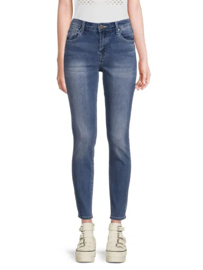 True Religion Women's Jennie Mid Rise Faded Jeans In Medium Blue