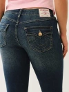 True Religion Women's Jennie Mid Rise Flap Curvy Skinny Jean In Blue