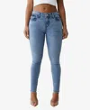 True Religion Women's Jennie Mid Rise Flap Skinny Jeans In Blue