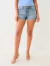True Religion Women's Jennie Mid Rise Short In Blue