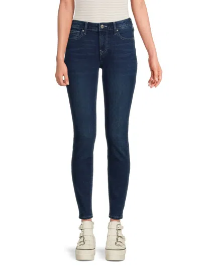 True Religion Babies' Women's Jennie Mid Rise Skinny Jeans In Blue
