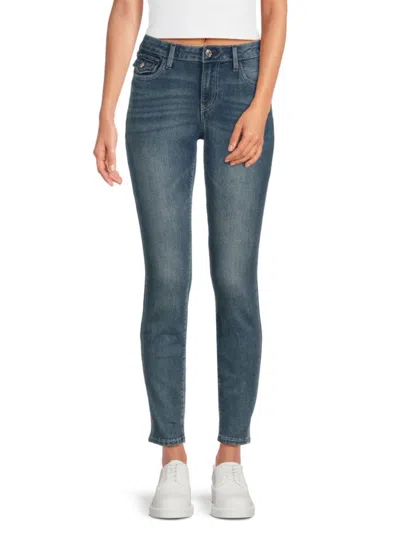 True Religion Women's Jennie Mid Rise Super Skinny Jeans In Blue