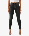 True Religion Jennie Curvy Mid Rise Skinny Jeans In Black